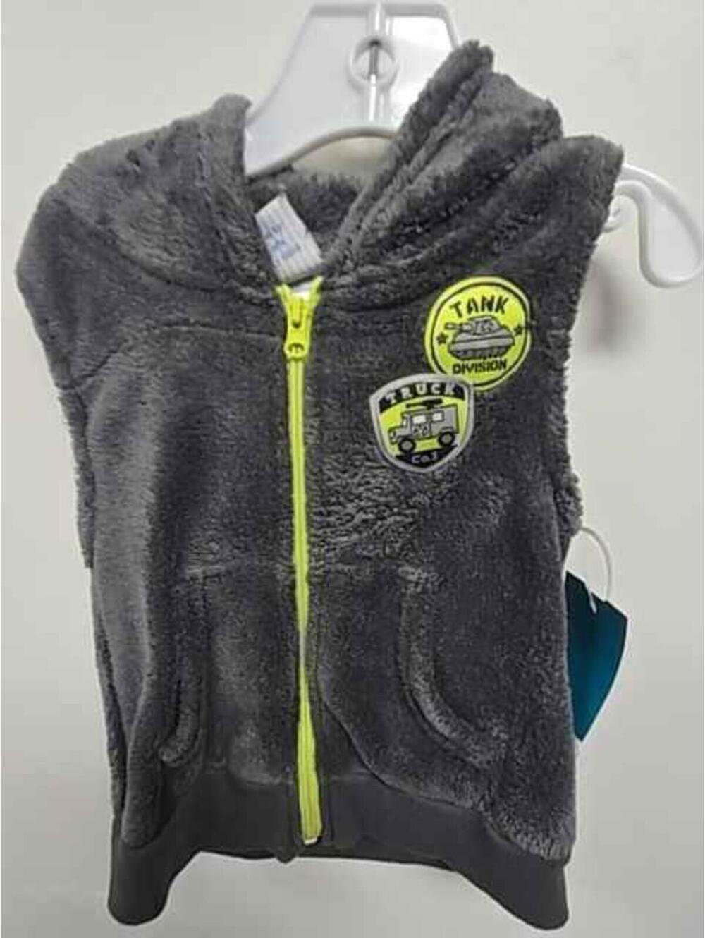 Grey/Green Duck Duck Goose Vest, 6M B